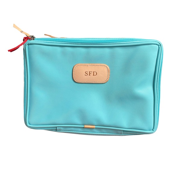 NWT Jon Hart Large Travel Kit & Roll Up Organizer W Initials "SFD" - Picture 2 of 9